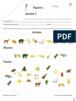 WISC-IV. Cuadernillo de Respuestas 2. Registros (Animales) PDF