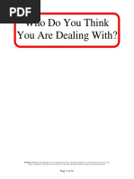 WhoDoYouThinkYouAreDealingWith PDF