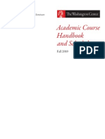 AA Course Handbook Schedule Fall 2010