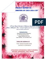 A Project Report On "Sales Promotion of Coca Cola LTD"