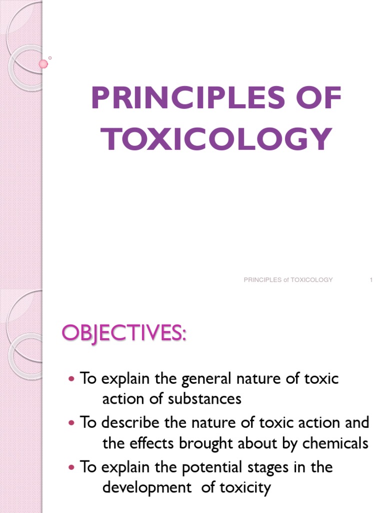Principles of Toxicology Overview | PDF | Drug Metabolism | Toxicology
