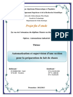 Automatisation Et Supervision D'une Section Pour La Préparation de Lait de Chaux PDF