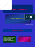 E Learning for Education