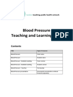 Blood Pressure Teaching and Learning Pack: Title Type of Resource