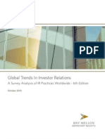 Global Trends in Investor Relations: A Survey Analysis of IR Practices Worldwide - 6th Edition October 2010