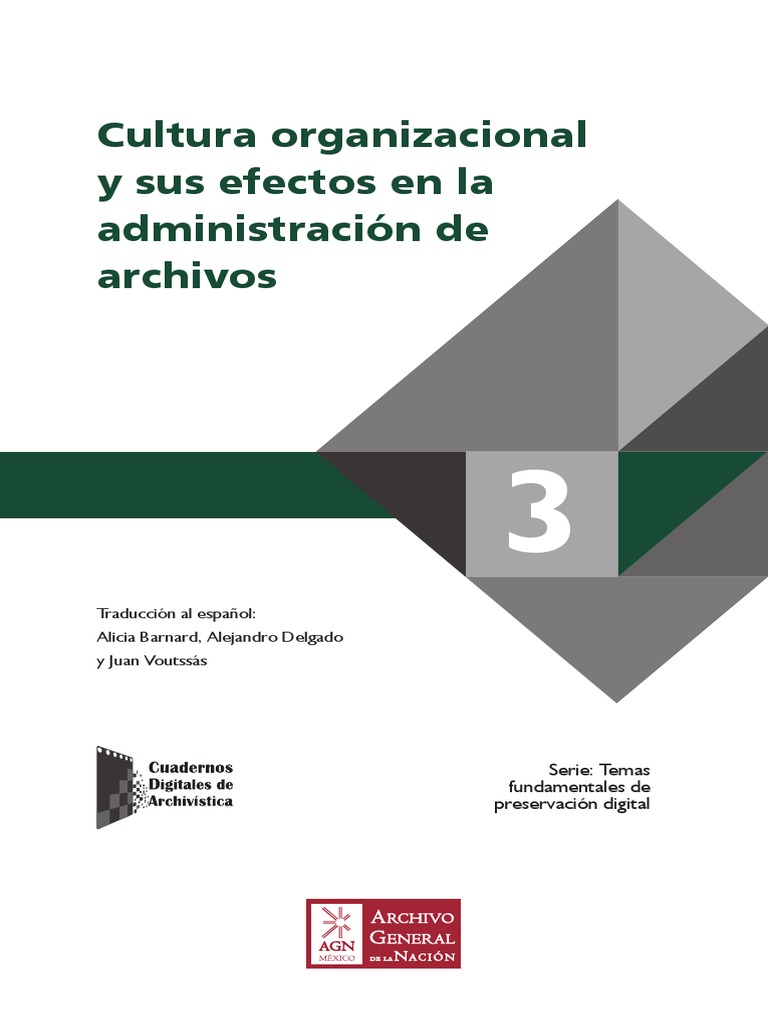 Libro - Cultura Organizacional y Efecto en La Gestion de Archivos PDF ...