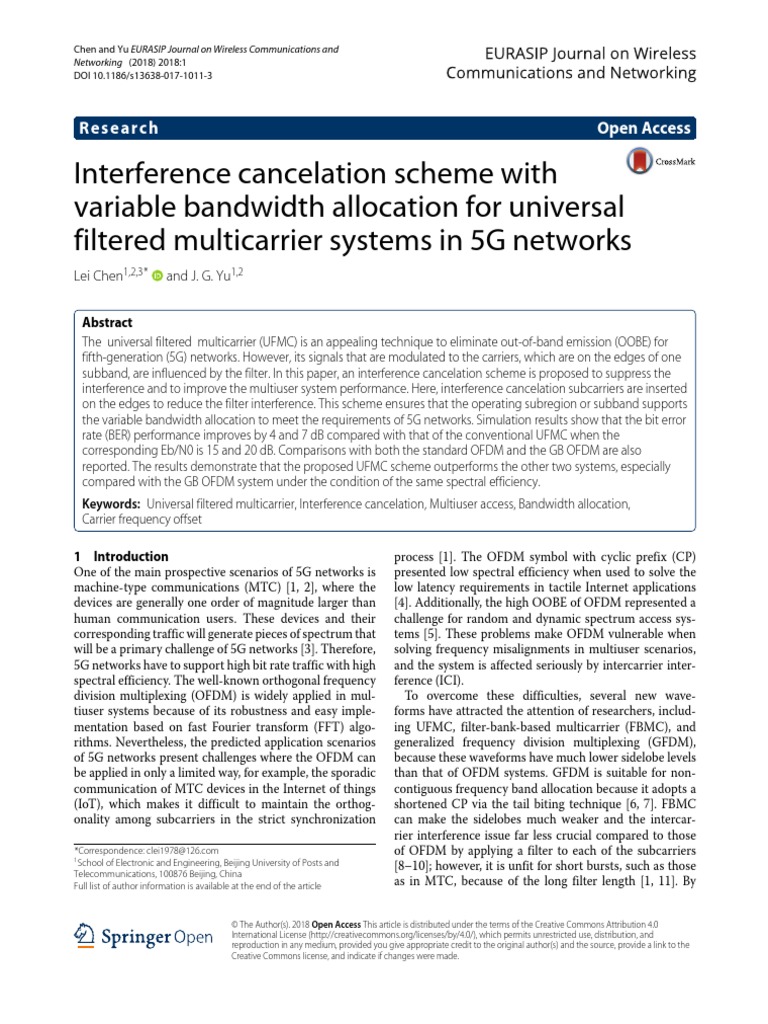 Interference Cancelation Scheme With | PDF | Orthogonal Frequency ...