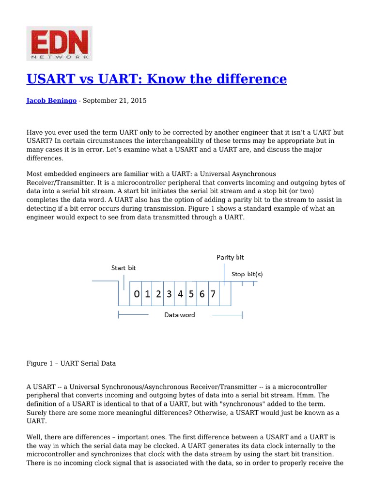 USART Vs UART Know The Difference | PDF | Electrical Engineering ...