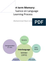 Short Term Memory and Language Learning