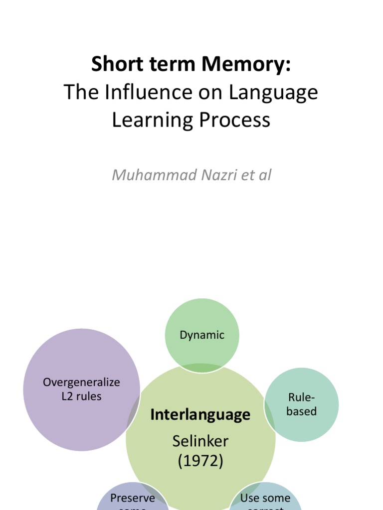 Short Term Memory and Language Learning | PDF