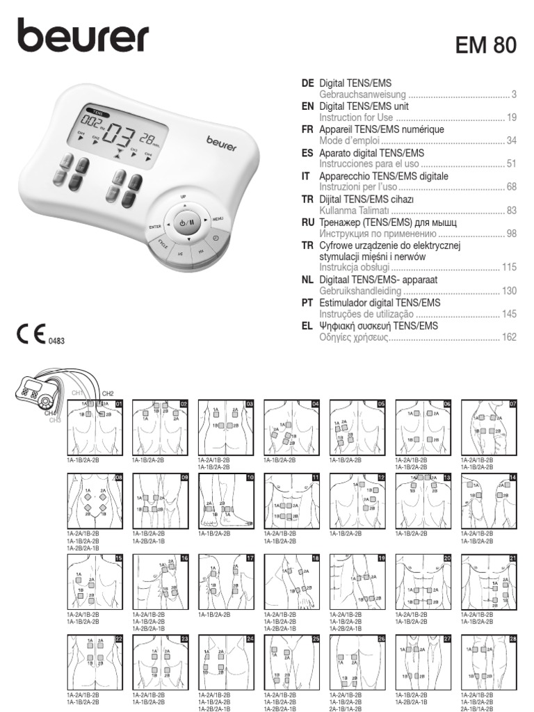 Manual de Tens - Beurer PDF, beurer electroestimulador - Vimarsana News