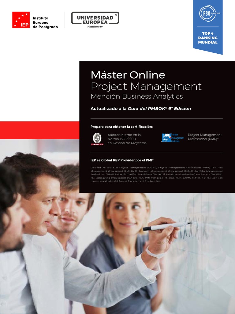 IEP UEM-Master en Gestion de Proyectos | PDF | Profesional en el manejo ...