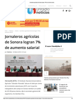 12- 02- 19 Jornaleros agrícolas de Sonora logran 7% de aumento salarial