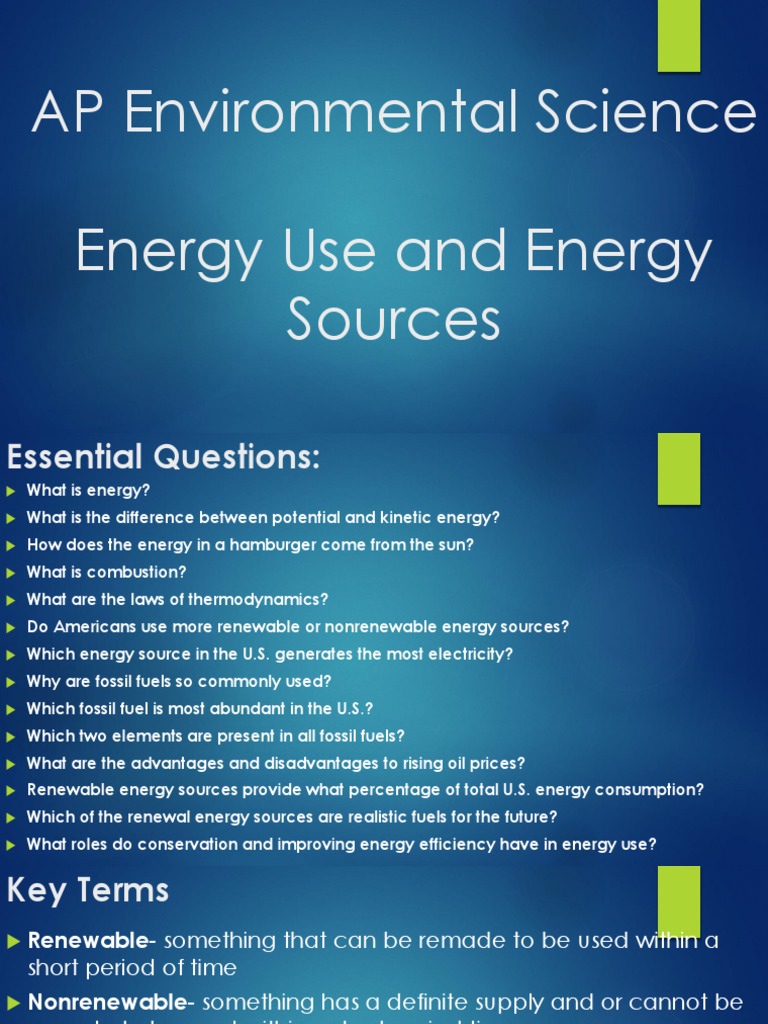 APES What Is Energy PDF Fossil Fuels Petroleum