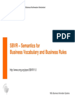 SBVR - Semantics For Business Vocabulary and Business Rules: MSC Business Information Systems