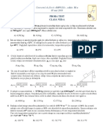 Impuls TEST GRILA Subiecte Clasa 8 2018