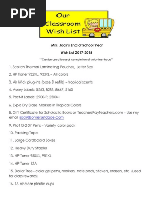 2017-2018 Wish List - End of the Year[5026]