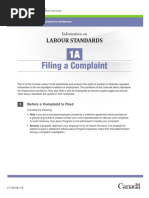 Filing A Complaint: Labour Standards