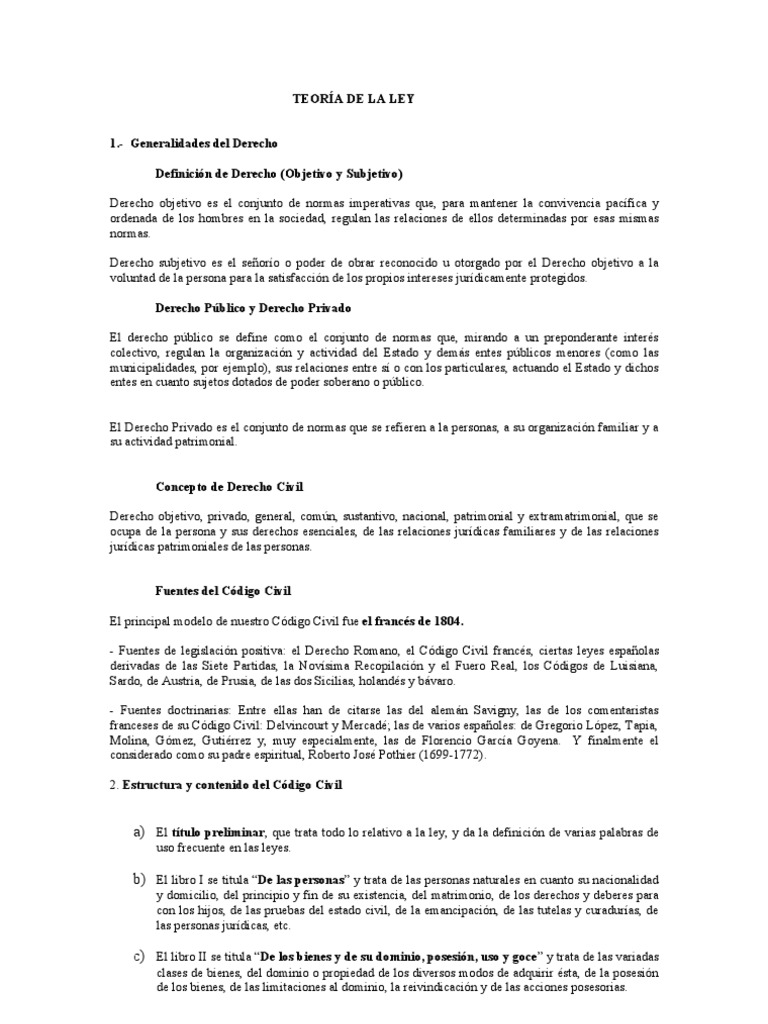 Introducción al Derecho y Código Civil | PDF | Caso de ley | Fuentes ...