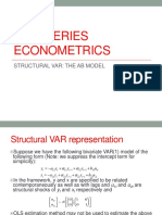 Time Series Econometrics: Structural Var: The Ab Model