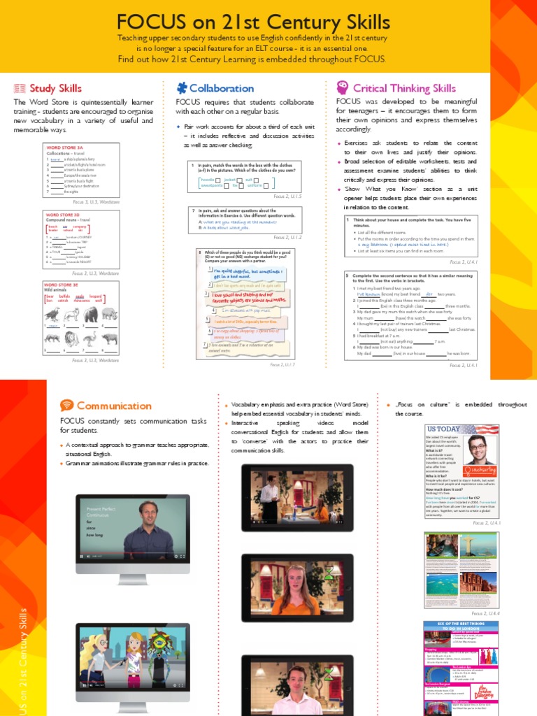 Focus 21st Century Skills PDF | Download Free PDF | English Language | Verb