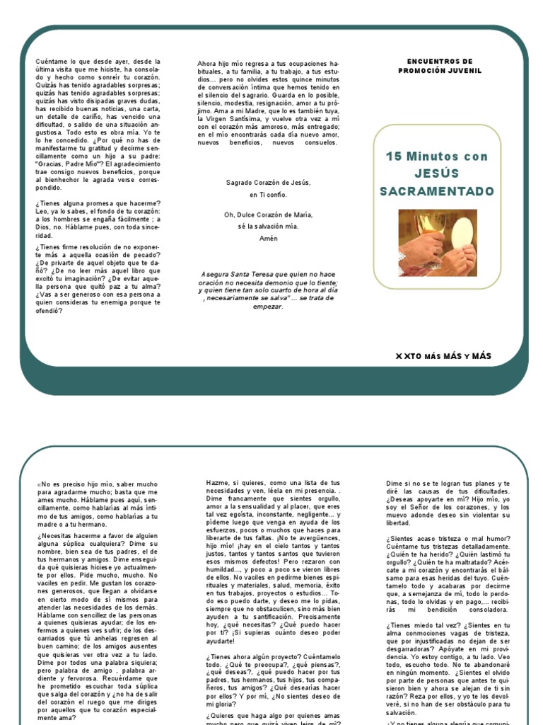 15 Minutos con Jesús Sacramentado | PDF | María, madre de Jesús | Amor