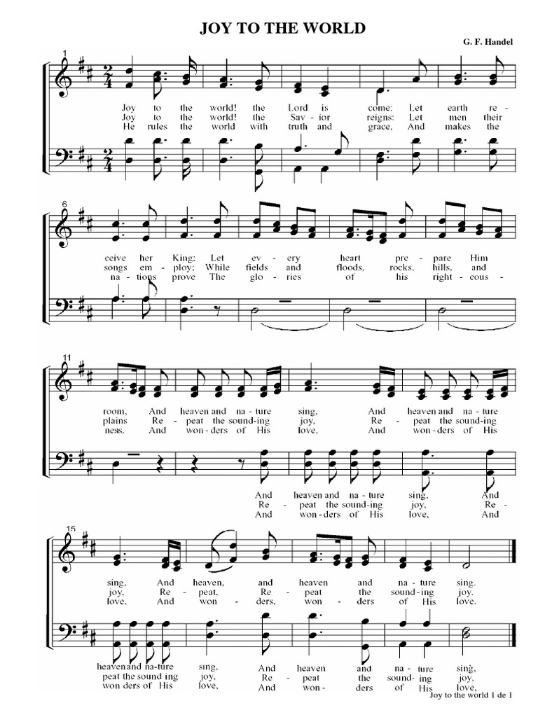 Joy To The World | PDF