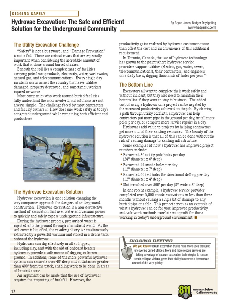 Hydrovac Safety PDF Nature