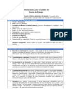 Informaciones para El Análisis Del Puesto PDF