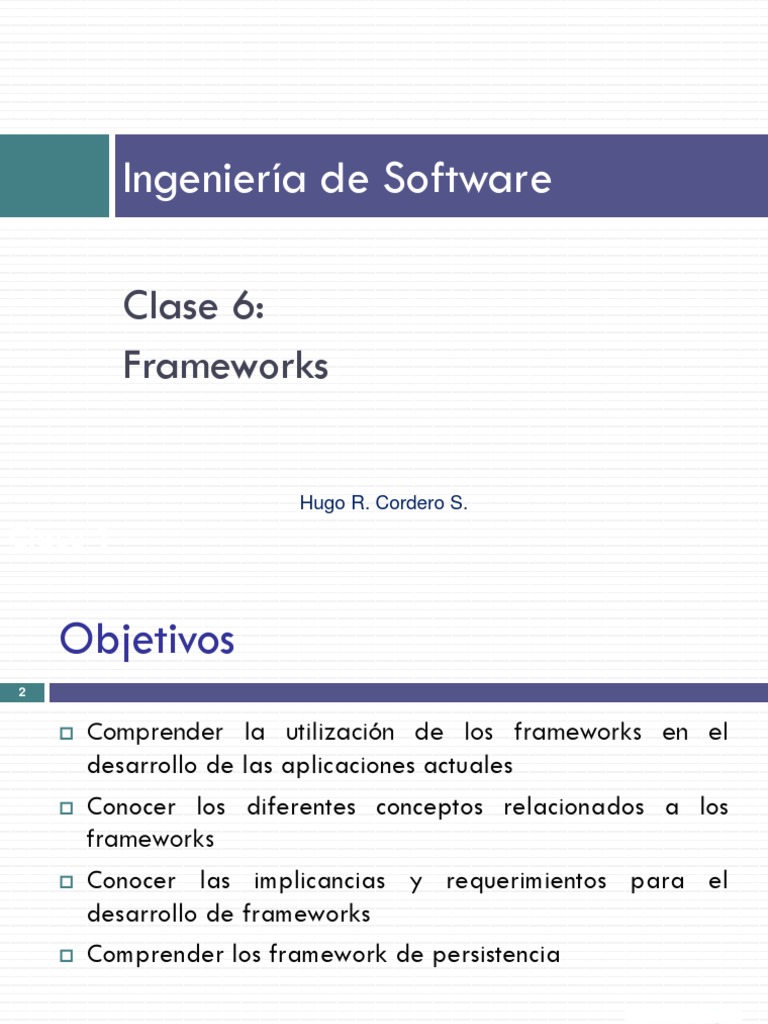 06 Frameworks PDF | PDF | Marco de software | Mapeo Relacional de Objetos