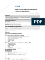 COM-011-10 Comunicado Normativa Verificación  Crediticia Neg