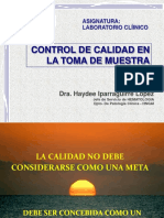 Control de Calidad en La Toma de Muestra