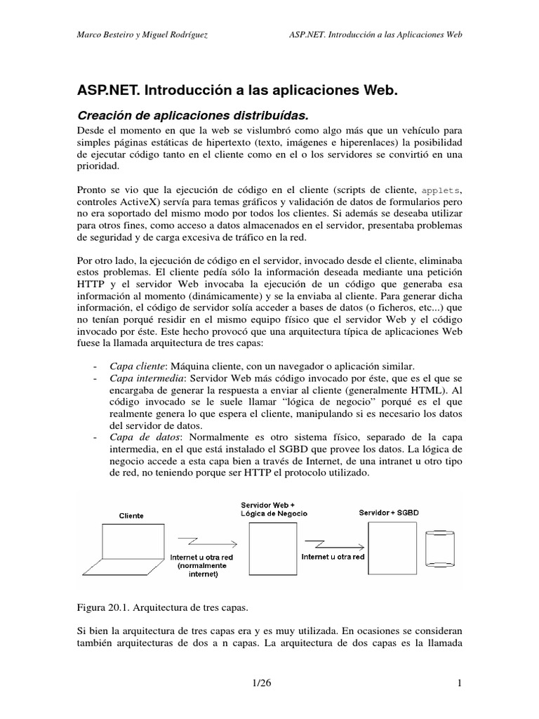 Guia 25 1 LECTURA Introduccion ASPNET PDF | PDF | Business