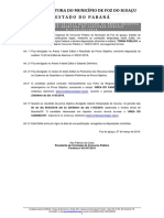 Prefeitura Do Município de Foz Do Iguaçu Estado Do Paraná