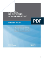 Manual de Derecho Administrativo. 3º edicion. 2015. Carlos Balbin.pdf