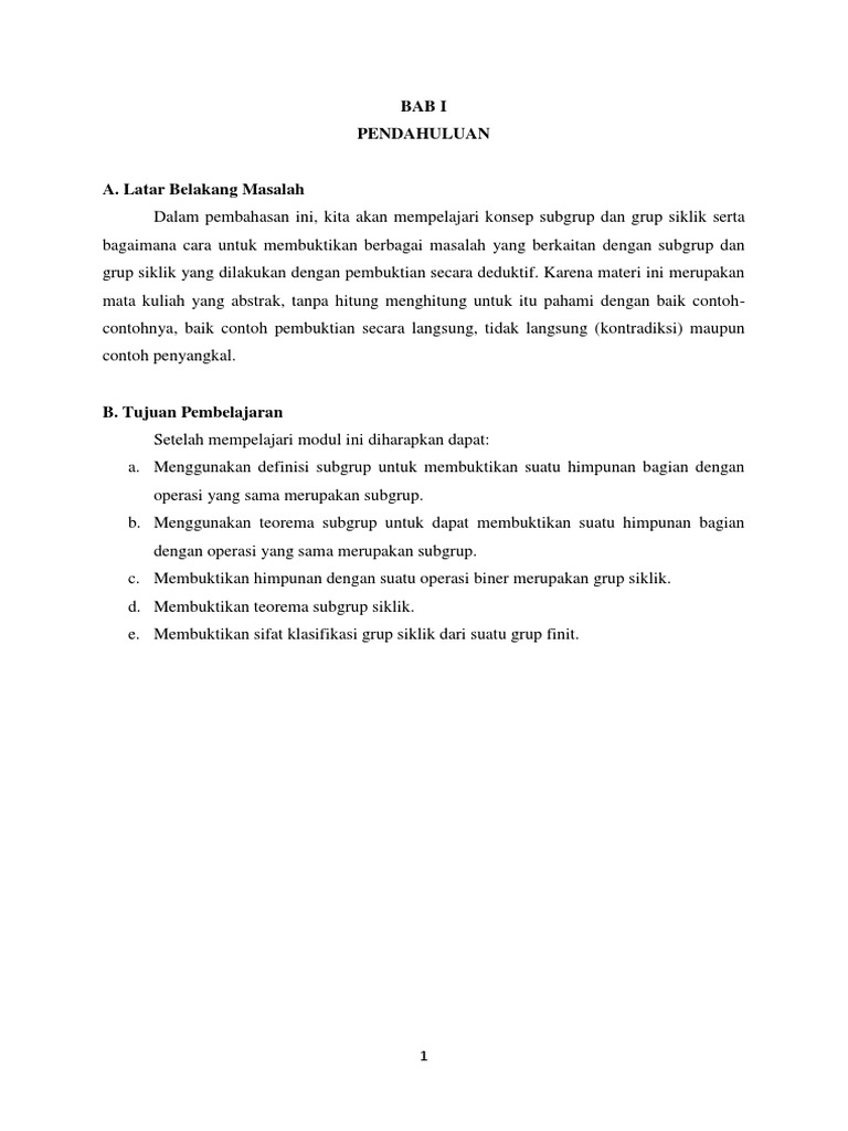 Subgrup Dan Grup Siklik Docx
