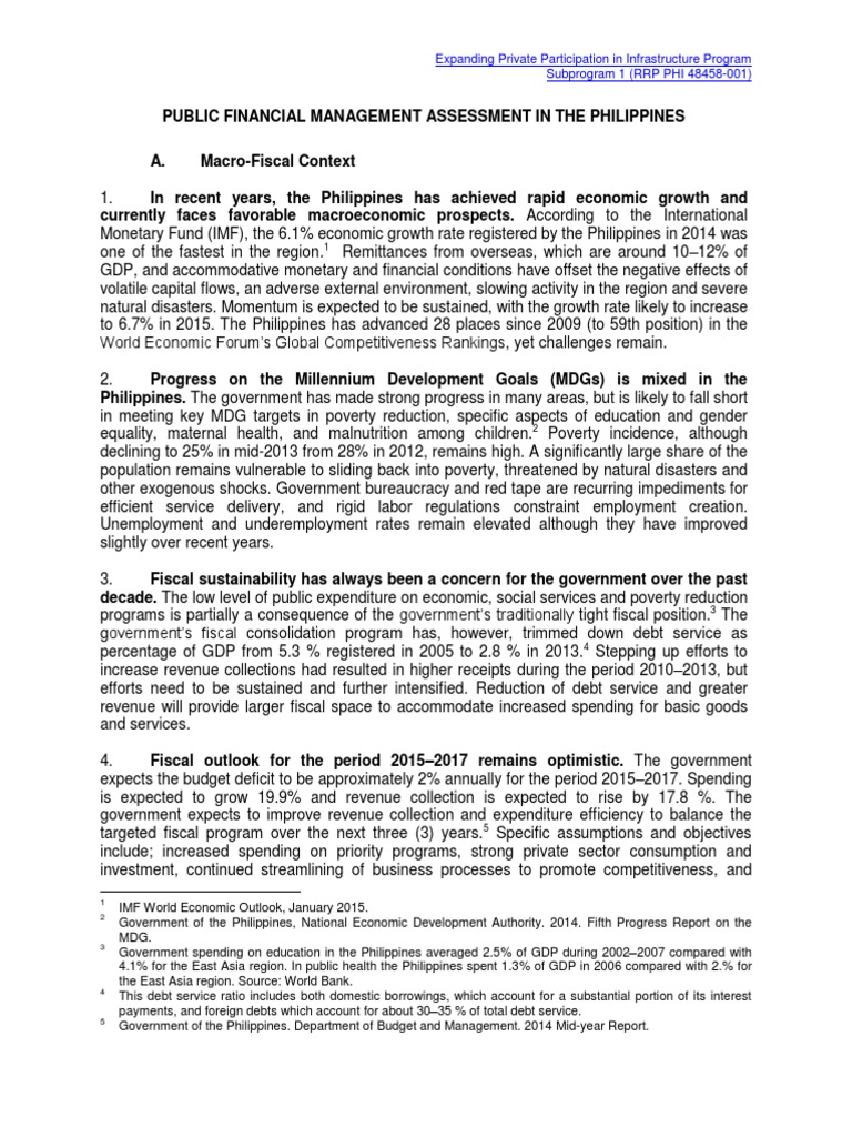 Public Financial Management Assessment in The Philippines PDF | PDF ...
