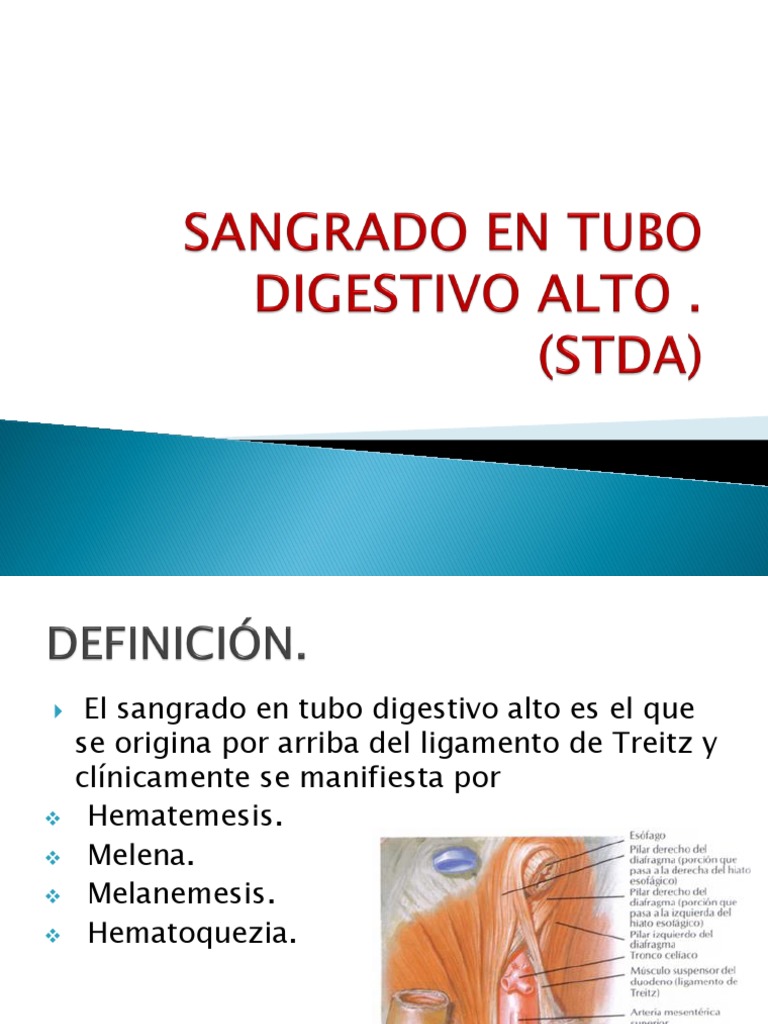 Sangrado en Tubo Digestivo Alto Endoscopia Medicina