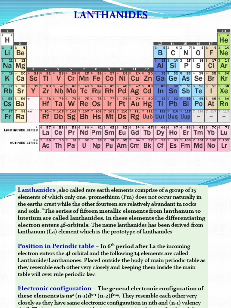 Lanthanides Contraction Pdf Lanthanide Coordination Complex