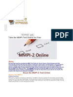 Take The MMPI Test Online For Free: Hypnosis Articles and Information