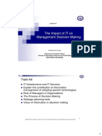 The Impact of IT On Management Decision Making: Topic List