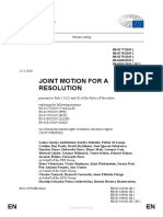 Joint Motion For A Resolution: European Parliament