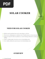 Solar Cooker: Submitted By: Jose J S8 Ece