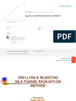 Drilling and Blasting As A Tunnel Excavation Method PP T