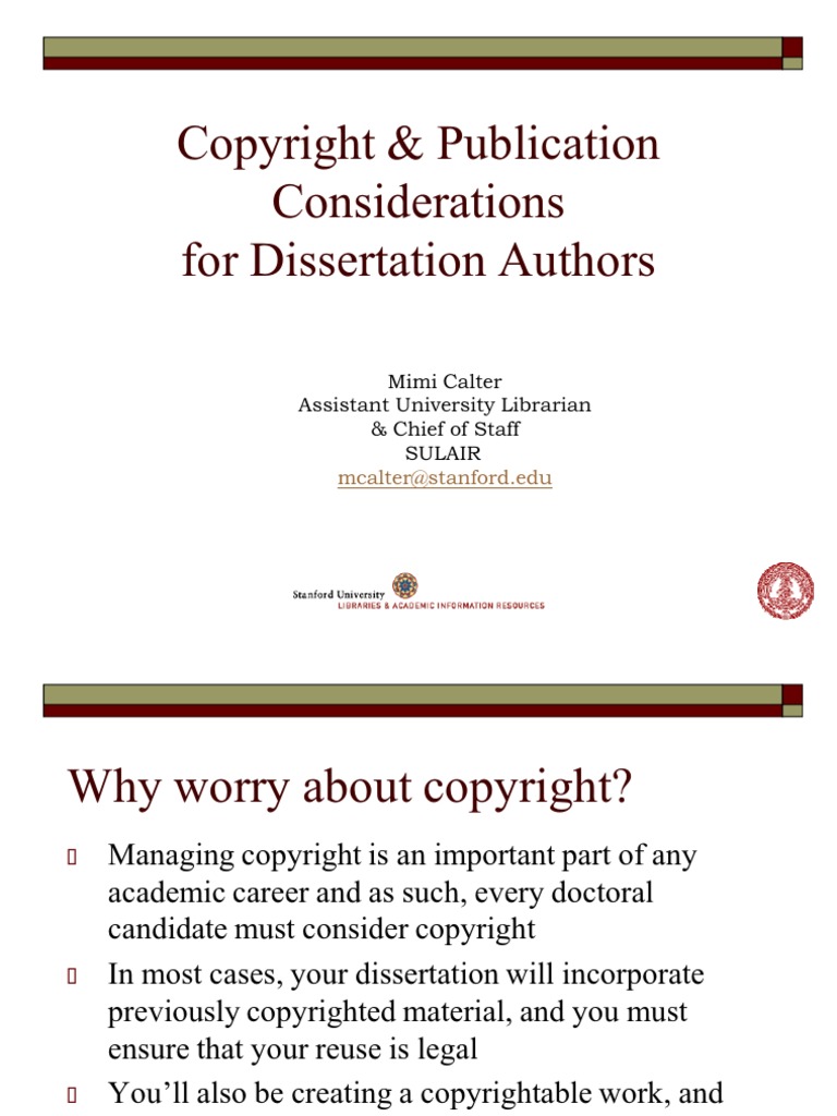 Copyright Considerations for ETDs