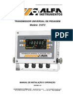 Transmissor universal de pesagem 3107C guia de instalação