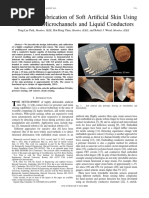 Design and Fabrication of Soft Artificial Skin Using Embedded Microchannels and Liquid Conductors