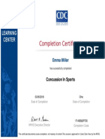 Concussion Certificate
