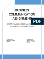Creative and Critical Aspects of Communication