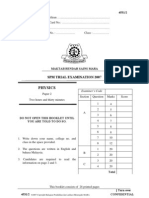 SPM Percubaan 2007 MRSM Physics Paper 2